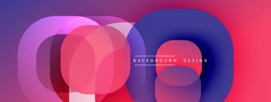 Soyut katmanlar örtüşüyor, canlı gradyanlar yaratıyor. Modern tasarım pürüzsüz geçişler içerir, mor, pembe, mavi renkler. Minimalist metin mevcut.