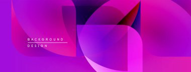 Soyut gradyanlar örtüşüyor, dinamik mor, pembe, mavi kompozisyon oluşturuyor. Arka planlar için modern tasarım ögesi.