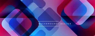 Soyut geometrik şekiller çakışıyor. Canlı renkler harmanlanır, dinamik arkaplan tasarımı oluşturulur. Modern estetik, pürüzsüz eğimler sunar.