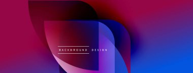 Soyut eğim arkaplanı. Canlı mor, mavi renkler pürüzsüz bir şekilde harmanlanmış. Dijital projeler için modern tasarım öğesi. Metin arkaplan tasarımı okur.