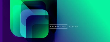 Soyut geometrik şekiller, canlı gradyanlar. Mor renkli, deniz mavisi bir modern tasarım. Siyah kenarlar çerçeve renkli bileşimi.