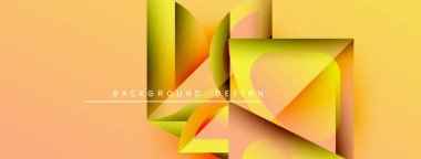 Soyut geometrik şekiller örtüşüyor, canlı turuncu ve sarı renkler yaratıyor. Minimalist metin arka plan tasarımı okur. Modern, temiz estetik.