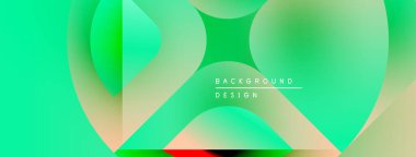 Soyut sıvı şekiller, canlı yeşil renkler baskın. Minimum metin arka plan tasarımı okur. Modern, dinamik kompozisyon.