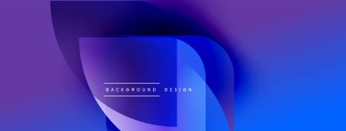 Soyut akışkan şekiller harmanlanarak canlı mavi mor gradyan oluşturur. Metin, merkez formda arkaplan tasarımı okur. Modern estetik.