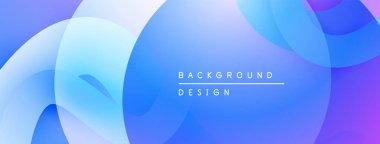 Soyut akışkan şekiller harmanlanarak canlı mavi mor gradyan oluşturur. Modern tasarım sakin ve dinamik hissi çağrıştırıyor. Basit metin örtüsü mevcut.