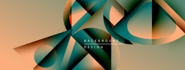 Soyut geometrik şekiller örtüşür, dinamik görsel efekt yaratır. Sıcak, serin renkler kusursuz bir şekilde harmanlanır. Minimalist tasarım, modern estetik.