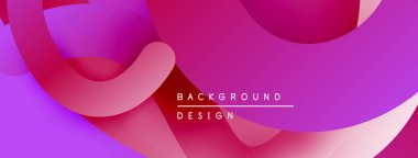 Soyut sıvı şekiller, canlı mor renkler, mor renkler. Modern tasarım elementleri, pürüzsüz eğimler, dinamik bileşimler. Projeler için arkaplan dokusu.