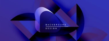 Soyut mavi tasarım. Üst üste binen şekiller dinamik görsel efekt yaratır. Metin elementli modern arkaplan. Yumuşak gradyanlar.