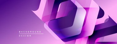 Soyut mor katmanlar dinamik arkaplan yaratır. Modern tasarım geometrik şekiller, gradyanlar, pürüzsüz geçişler içerir. Minimalist estetik.