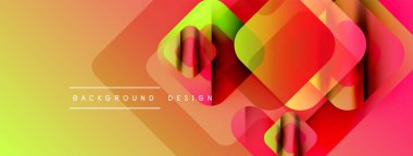 Soyut, enerjik kareler çakışıyor ve dinamik bir değişim etkisi yaratıyor. Sarı geçişler kırmızı, modern tasarım ögesine.