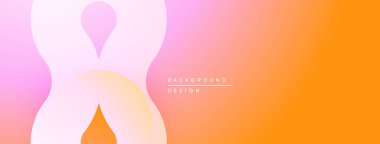 Soyut sıvı şekilleri pembe, turuncu renkleri harmanlıyor. Gradyan arka plan yumuşak görsel efekt yaratır. Dijital projeler için uygun minimalist tasarım.