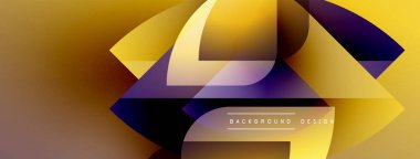 Soyut altın tasarım katmanlı şekiller, gradyanlar içerir. Modern estetik, canlı renkler dinamik görsel etki yaratır. Mevcut en küçük metin.