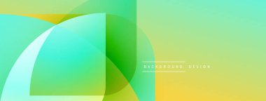 Soyut gradyanlar çakışıyor, dinamik görsel etki yaratıyor. Sarı, yeşil renkler kompozisyona hakim. Modern tasarım ögesi.