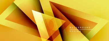 Soyut geometrik şekiller, canlı sarı renkler, dinamik kompozisyon. Modern tasarım elementleri çarpıcı görsel etki yaratır.