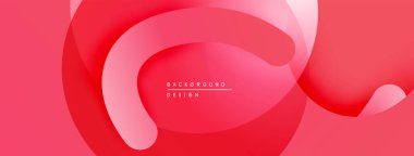 Soyut kırmızı tasarım, üst üste binen kıvrımlı şekiller. Yumuşak eğimler derinlik yaratır, modern estetik. Minimalist kompozisyon, canlı renk paleti.
