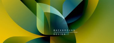 Soyut tasarım akışkan şekiller, canlı renkler içerir. Yeşil, sarı, mavi karışım dinamik görsel etki yaratıyor. Modern arkaplan dokusu.