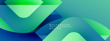 Soyut sıvı şekilleri, canlı gradyanlar. Mavi, yeşil renkler kompozisyona hakim. Arkaplan ve sunumlar için modern tasarım ögesi.