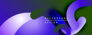 Soyut sıvı şekiller, canlı maviler, yeşiller modern arka plan oluşturur. Metin arka plan tasarımı okur. Minimalist estetik.