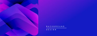 Soyut enerjik tasarım. Mor, mavi renkler düzgün bir şekilde harmanlanır. Modern estetik, uygun afiş veya başlık unsuru. Minimalist stil.