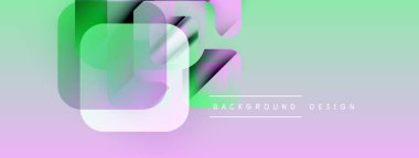 Soyut geometrik şekiller çakışıyor. Yumuşak pastel renkler harmanlanarak modern arkaplan tasarımı oluşturur. Minimalist stil, ışık eğimleri mevcut.
