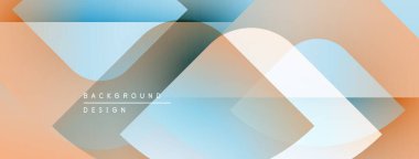 Soyut geometrik arkaplan. Yumuşak renk eğimleri katmanlı şekiller, modern tasarım elementleri yaratır. Minimalist kompozisyon, açık renk baskın gelir..