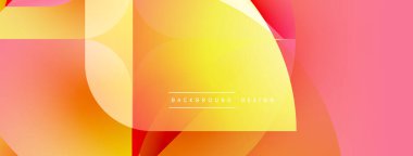 Soyut geometrik arkaplan. Sıcak renkler harmanlanarak, dinamik görsel efekt yaratır. Modern tasarım çeşitli uygulamalar için uygundur.