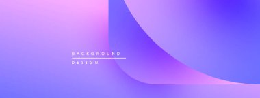 Gradyan arka plan tasarımı. Mor, mavi renkler düzgün bir şekilde harmanlanır. Minimalist estetik, metin arka plan tasarımı. Modern görsel element.