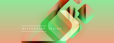 Soyut geometrik şekiller örtüşür, canlı bir gradyan arkaplan oluşturur. Metin, kompozisyon içerisindeki arkaplan tasarımını okur. Modern, temiz estetik.