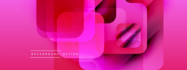 Soyut pembe tasarım. Üst üste binen dikdörtgenler modern görsel efektler yaratır. Dereceli gölgeler derinlik ve doku ekler. Minimalist stil.