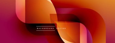 Soyut sıvı şekilleri örtüşerek canlı kırmızı turuncu gradyan oluşturur. Arkaplan ve sunumlar için uygun modern tasarım.