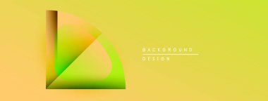 Soyut geometrik tasarım. Renkler karışıyor, dinamik görsel efekt yaratıyor. Arkaplanda yumuşak sarı renkler var.