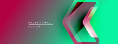 Soyut eğim arkaplanı. Geometrik şekiller, dinamik görsel efekt oluşturur. Modern tasarım elementleri canlı renk geçişi sunar.