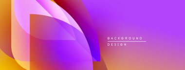 Soyut çiçek tasarımı. Canlı gradyanlar turuncu, mor ve pembe renkleri harmanlarlar. Modern arkaplan dijital projeler için mükemmel.
