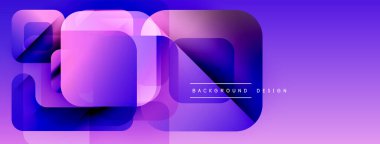 Soyut mor katmanlar dinamik arkaplan yaratır. Düz eğimler, modern tasarım elementleri, görsel uyum.