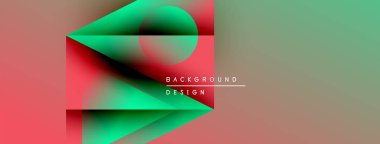 Soyut geometrik tasarım. Harmanlanmış renkler dinamik görsel efekt yaratır. Metin arka plan tasarımı okur. Modern estetik, basit kompozisyon.