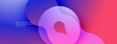 Soyut sıvı şekiller, canlı renklerin karışımı. Gradyan arka plan modern görsel etki yaratır. Yumuşak kıvrımlar hareketi, enerjiyi gösterir.