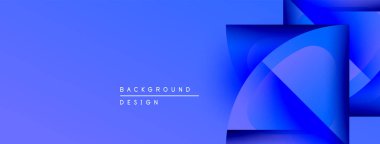 Soyut mavi eğimli arkaplan. Geometrik şekiller modern tasarımı oluşturur. Metin arka plan tasarımı okur. Basit, temiz estetik..