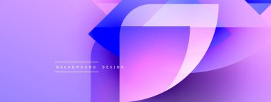 Soyut akışkan şekiller, mor renkler baskın. Katmanlı elementlerle modern tasarım, gradyan etkisi. Mevcut en küçük metin.