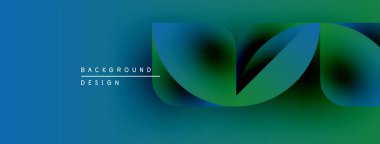 Soyut mavi yeşil eğimli arkaplan. Pürüzsüz şekiller, dinamik görsel efektler yaratır. Metin arka plan tasarımı okur. Minimalist kompozisyon.