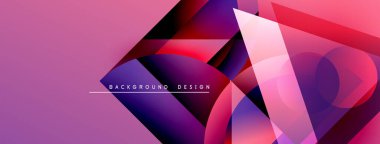 Soyut geometrik şekiller canlı pembeleri, morları, mavileri harmanlarlar. Modern tasarım dinamik görsel doku yaratır. Arkaplan metni arkaplan tasarımı okur.