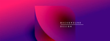 Soyut eğim arkaplanı. Canlı mor, mor renkler pürüzsüz bir şekilde harmanlanmış. Minimalist tasarım metin elementleri, basit şekiller içerir. Modern estetik.