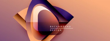 Soyut geometrik tasarım. Turuncu, mor renkler dinamik akış yaratır. Dijital projeler için modern arkaplan.