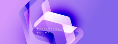 Soyut mor arkaplan. Geometrik şekiller, dinamik görsel efekt oluşturur. Modern tasarım elemanları.