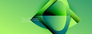 Soyut yeşil tasarım. Dinamik şekiller çakışıyor, akışkan görsel etki yaratıyor. Sunumlar ve web siteleri için modern arkaplan uygun.