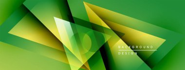 Soyut yeşil sarı tasarım. Geometrik şekiller, dinamik görsel efekt oluşturur. Çeşitli projeler için modern arkaplan.