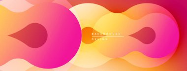 Soyut şekiller örtüşür, canlı bir değişim etkisi yaratır. Sıcak renkler kompozisyona hakim, modern tasarımın estetik olduğunu gösteriyor..