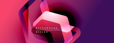 Soyut sıvı şekiller, canlı pembeler, morlar modern arka plan yaratır. Metin arka plan tasarımı okur. Düzen eğimleri kompozisyona hakim.