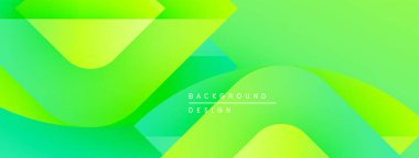 Soyut yeşil arkaplan. Yumuşak eğimler, akışkan şekiller modern tasarım yaratır. Minimalist estetik, canlı renkler sunar.