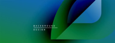Soyut eğim arkaplanı. Mavi, yeşil renkler düzgün bir şekilde harmanlanır. Metin, arkaplan tasarımının merkezde konumlandığını okuyor. Modern görsel sunum.