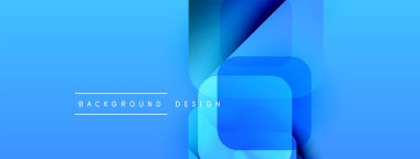 Soyut mavi eğimler modern geometrik şekiller yaratır. Metin arka plan tasarımı okur. Minimalist tarz, temiz sunum, canlı renkler.